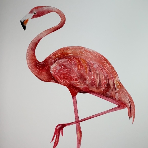 Wall Art Tropical Flamingo Print Unframed - Picture 9 of 12